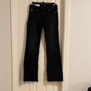 7 For All Mankind Black Flare Jeans